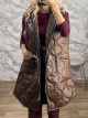 Lil-Quilted Sleeveless Jacket-26562/Chocolat