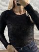 Gyn-Letters C-Through Bodysuit-511/Black