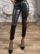 Matte Leather Skinny Pants/Dark Grey