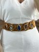 Elastic Belt-Stones/Tan