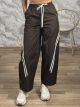 Double Stripes Diagonal Pants-30100/Chocolat