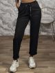 Drawstring Viscose Highwaist Pants-20801/Dark Chocolat