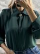 Lok-Pads & Brooch Shirt-89468/Forest Green
