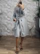 The-Fur&BlackButtons Coat-5666/Grey