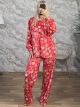 Sar-Multi Velour Pyjamas-3390/N2