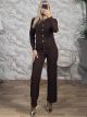 Ste-Viscose Knitted Set-527/Chocolat