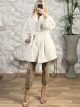 Belt Fur Coat-22027/Vanilla
