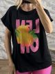 Lemon Cotton T-Shirt-8131/Black