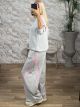 Back&Front Stripes Viscose Set-1385/Grey