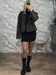 Zoz-Βlack Buttons Short Coat-80961/Chocolat