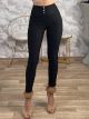 Elastic Buttons Pants-2053/Black