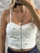 San-Crep Buttons Top-6471/White