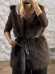 Lok-Eco Furry Sleeveless Coat- 26005/Chocolat