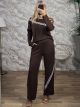 The-OpenShoulder Stripes Set-3062/Chocolat