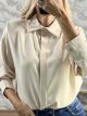 Lok-Pads & Brooch Shirt-89468/Beige