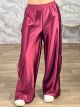 Zoz-Satin Button Pants-30077/Burgunty