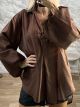 Ton-Viscose BalloonSleeves Top-26532/Chocolat