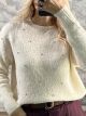 Zoz-Big Strass Sweater-897/Vanilla
