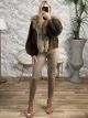 Balloon Sleeves Fur/Chocolat