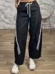 Double Stripes Diagonal Pants-30100/Black