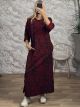Zoz-Cotton Leo Maxi Dress-24621/Burgundy