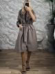 The-Fur&BlackButtons Coat-5666/Mocca