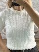 Sar-Pearls Knitted  Top-358/White