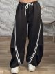 Zoz-Balloon Stripes Pants-30190/Chocolat