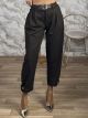 Lil-GoldenButton Ankle Pants-63440/Chocolat