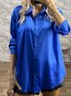 Lok-Satin Shirt-9905/Blue Royal
