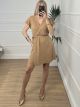 Mini Ruffles Dress/Camel