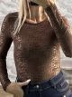 Gyn-Letters C-Through Bodysuit-511/Chocolat