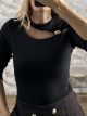 Ste-Soft Knitted Top-22337/Black