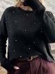 Zoz-Big Strass Sweater-897/Black