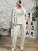 Buttons Pocket Knitted Set-M16/Vanilla