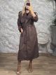 Suede Long Trench Coat-14365/Chocolat