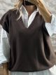 Lil-Viscose Sweater Vest-8782/Chocolat