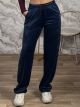 Soft Velvet Pants-212/Navy Blue
