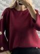 Lil-Knitted GoldenPins Sweater-742/Burgundy