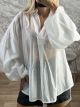 Ton-Viscose BalloonSleeves Top-26532/White