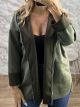 Lnd-Suede Hooded Cardigan-0252/Κhaki