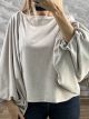 Ste-Balloon Sleeves Top-61339/Ecru