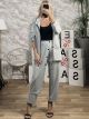Oversized Zipper Buttons Set/Grey