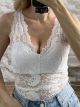 Lace Bra Sleeveless Top-132/White