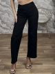 Z-Crossed Buttons Denim Pants-7582/Black