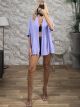 Monochrome Short Kimono/Lila