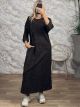 Zoz-Cotton Leo Maxi Dress-24621/Chocolat