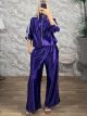Zoz-Satin Stripped Tracksuit-60795/Purple