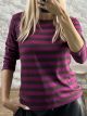 Lil-Soft Striped Viscose Top-26506/Magenta&Chocolat