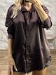 Lok-Satin Shirt-9905/Chocolat